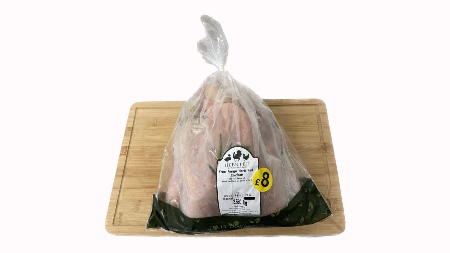Frozen Free Range Herb Fed Chicken